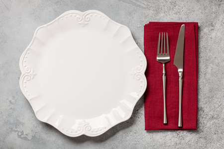 Holiday table place setting