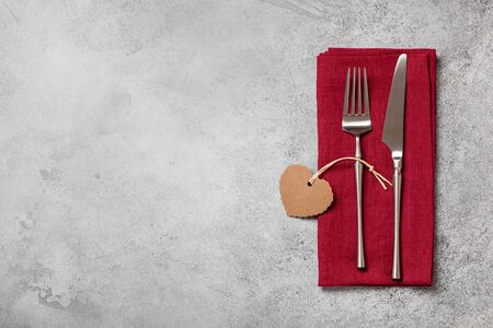 Valentine's Day table place settingの写真素材