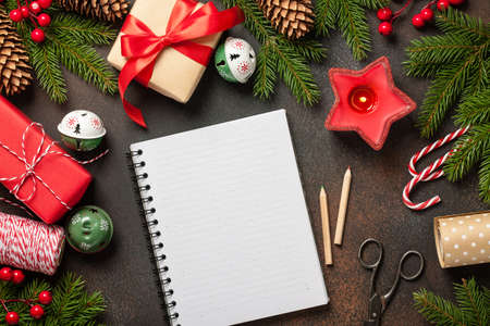 Christmas decoration  background. Christmas and New Year cardの写真素材