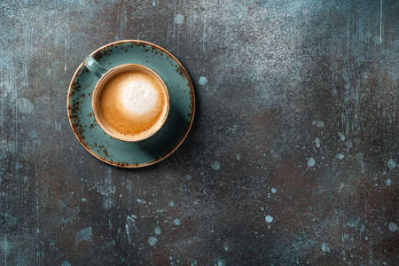 Cup of coffee on vintage tableの写真素材