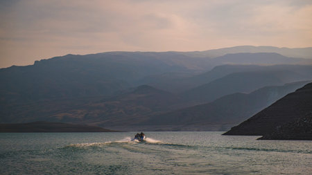 Boat in the Chirkey reservoir