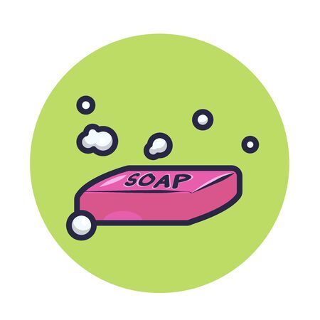 Soap vector illustration. Health icon concept isolated. Flat cartoon styleのイラスト素材
