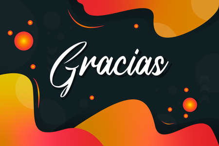 gracias lettering background (thank you in spain language). premium vectorのイラスト素材