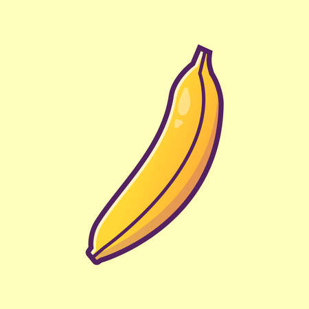 Hand drawn banana cartoon icon illustrationのイラスト素材