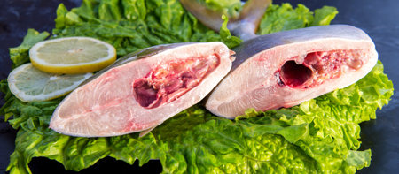 fresh fish, close-up, macro