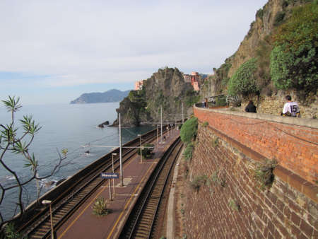 Railway station Posto Rossoのeditorial素材