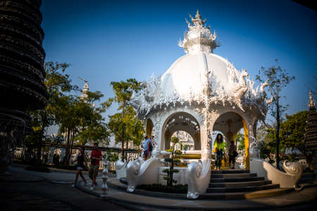 White temple at Chiang Rai, Thailandのeditorial素材