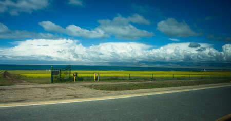 Lake Roadの写真素材