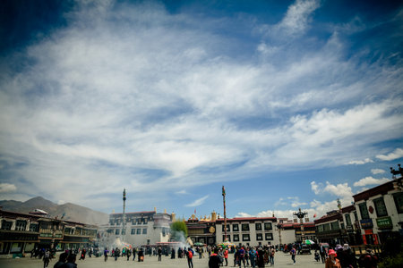 Tibet street sceneryのeditorial素材