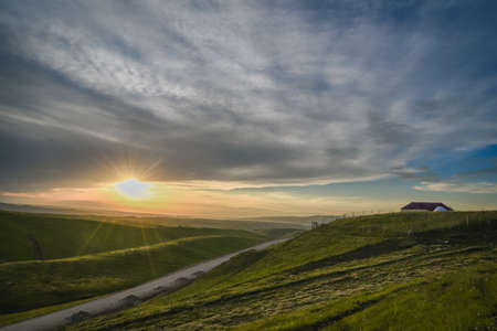 Xinjiang meadow scenery landscape viewの写真素材