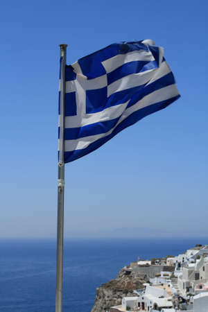 Greek flagの写真素材
