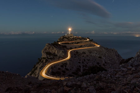Sunset at the Formentor lighthouseの写真素材