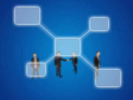 Businessman and diagram の写真素材
