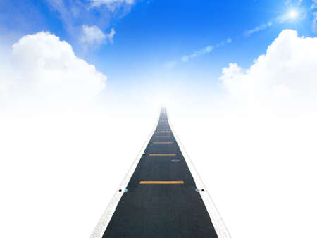 Road to the skyの写真素材