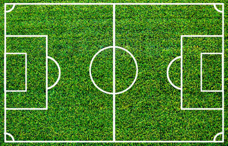 Soccer field  with artificial grass の写真素材