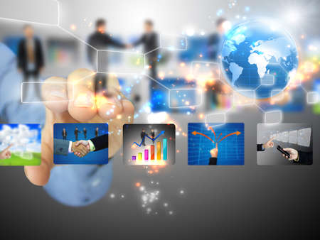 hand holding business collection の写真素材