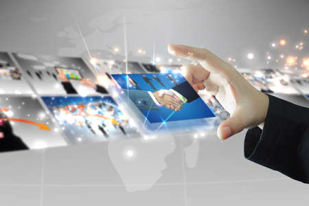 businessman holding Successful business の写真素材
