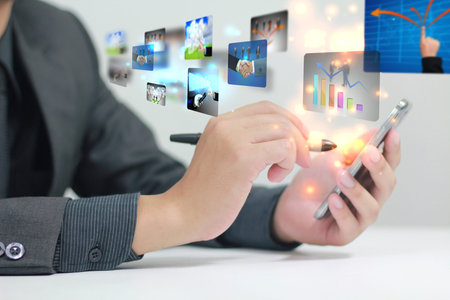 Businessman using a smart phone