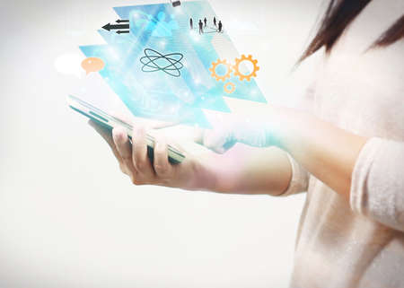 hand touch social media,social network concept の写真素材