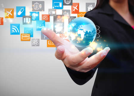 Social media,social network concept の写真素材