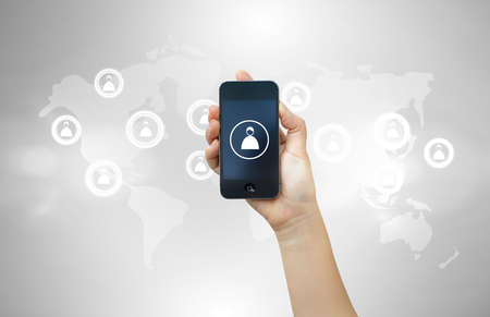 social media,social network concept の写真素材