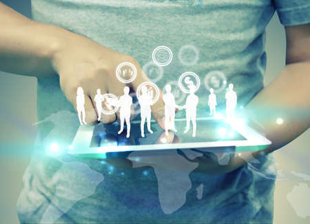 social network concept の写真素材