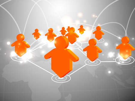 social network concept.の写真素材
