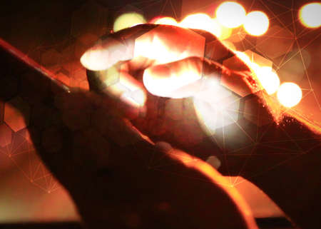 Businessman using mobile smart phone.の写真素材