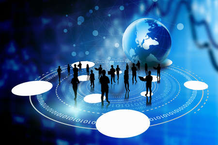 Business team with global business connection.leadership, meetingの写真素材