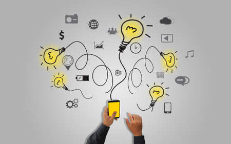 Share ideas.creative conceptの写真素材