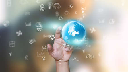 Social media,social network concept.の写真素材