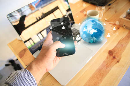 Social network concept..Internet networkの写真素材