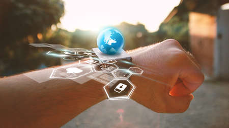 Smart watch.Social media concept.の写真素材