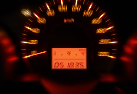 Car Dashboard.Blurred background