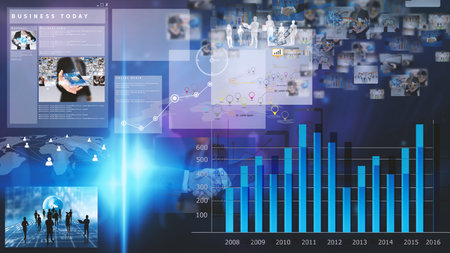 Business graph background. financial graph