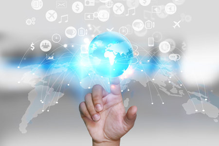 World connected.Social media concept.の写真素材