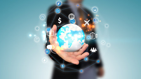 Social media,social network conceptの写真素材