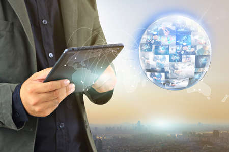 World connected.Social network concept.の写真素材