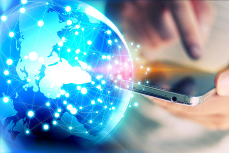 World connected. Social network concept