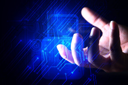 Cyber security network concept