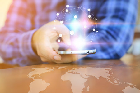 World connected, social network concept