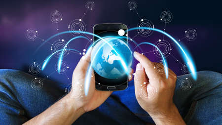 World connected. Social network conceptの写真素材