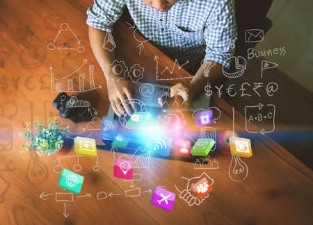 Workplace, icons, Idea, Inspirationの写真素材