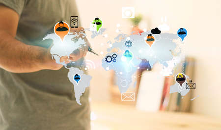 Social media connections.の写真素材
