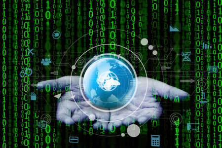 Security system concept,Safety digital world.の写真素材