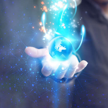 Abstract technology network. networking concept.の写真素材