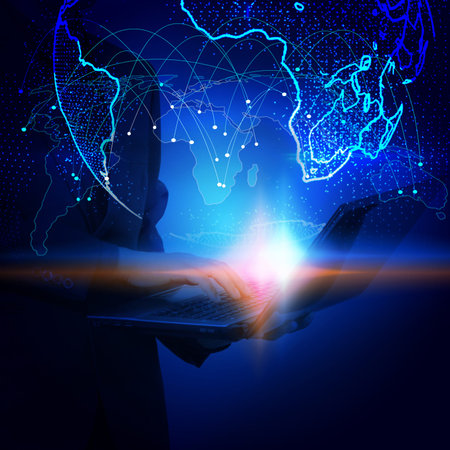 World connected. Social network concept.