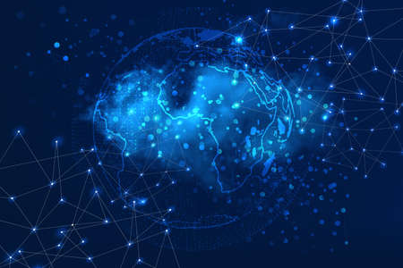 Global network. social network concept.の写真素材