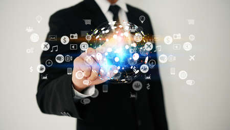 Social network concept. Connecting                               の写真素材