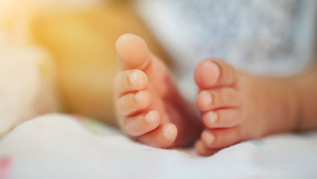 Baby's feet,newborn                                の写真素材